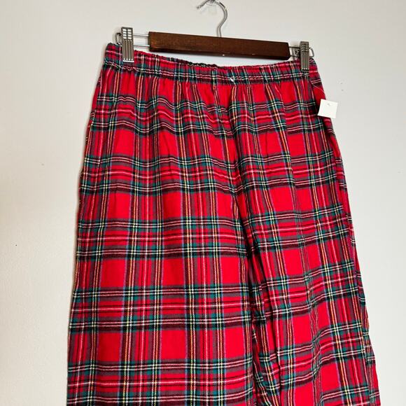 Charter Club Brinkley Plaid Red Cotton Flannel Pajama Pants Women XS NWT - Picture 5 of 7